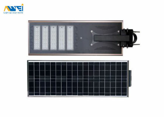 100W Entegre Güneş Sokak Işığı Dışarısı Işığı 160lm / w 5 Yıllık Garanti ile IP66 Kentsel Yollar ve Endüstriyel Alanlar için